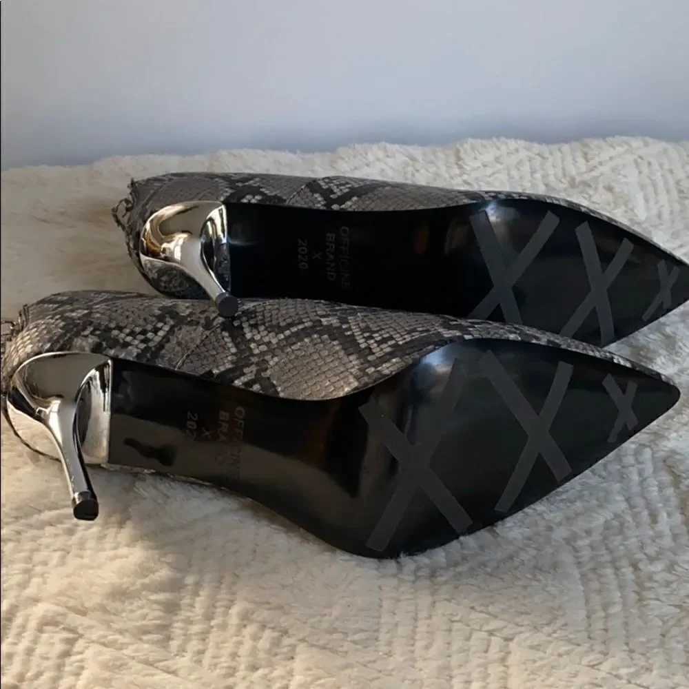 BRAND X OFFICINE REX HEEL Boots BLACK SNAKE